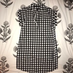 j. crew black and white gingham dress